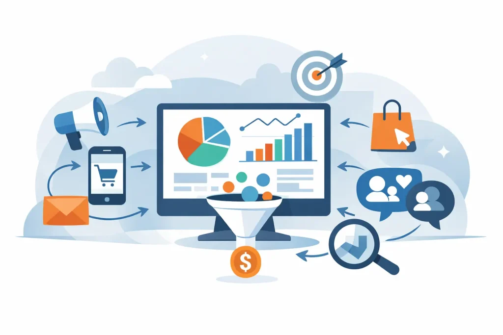Atribución de marketing multicanal que vende