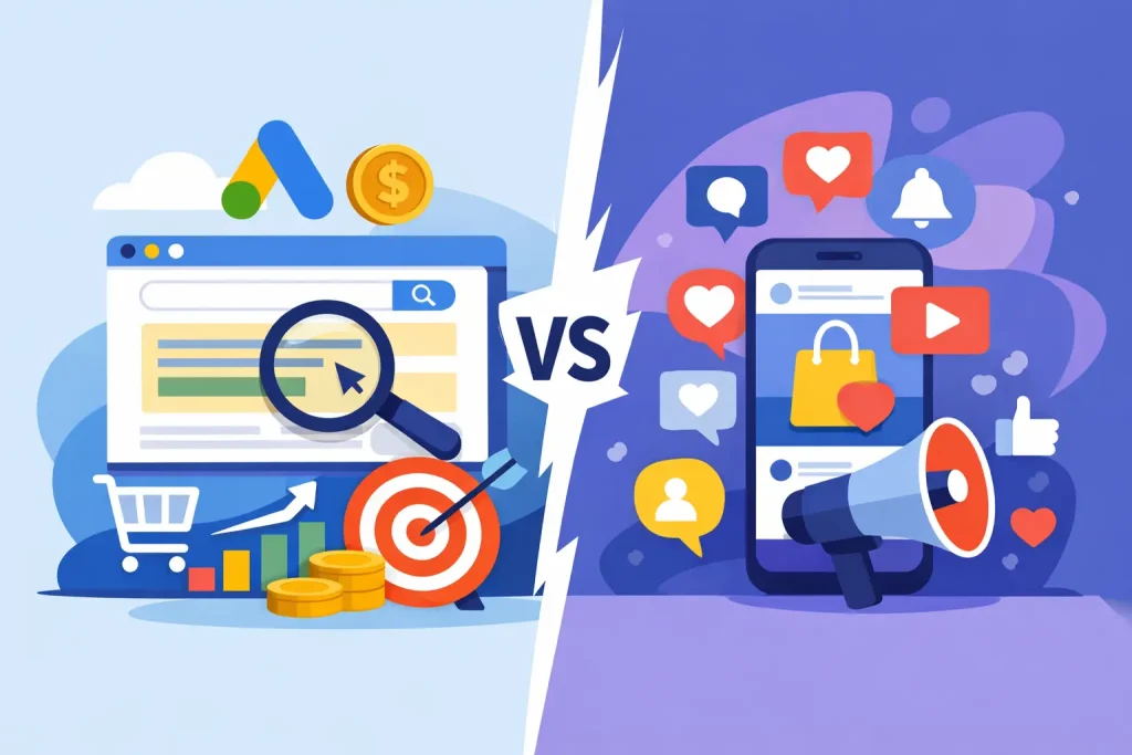 Google Ads versus redes sociales: ¿qué vende más?