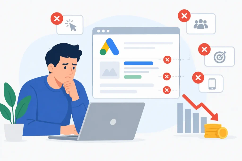 10 errores comunes en Google Ads que frenan ventas